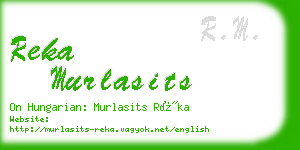 reka murlasits business card